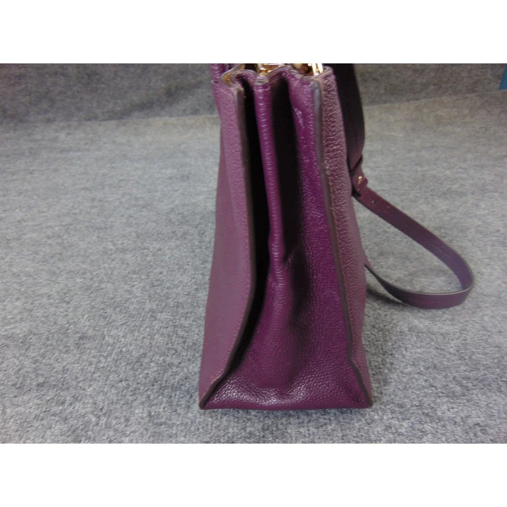 Michael‎ Kors Mercer Purple Pebbled Leather Large Tote Handbag Satchel FLAW